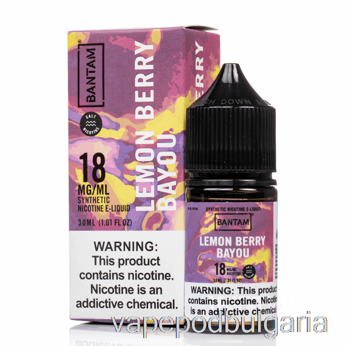 Vape 10000 Дръпки Lemon Berry Bayou - Bantam Salts - 30ml 18mg